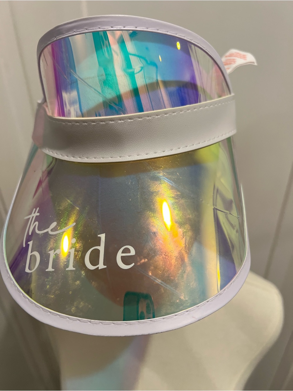 GAP Iridescent 'the bride' Visor with White Trim
